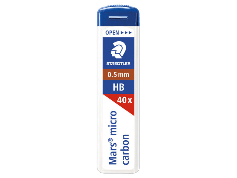 Astuccio 40 mine sottili HB Staedtler Mars Micro Carbon 255 0,5 mm - 255 05-HB