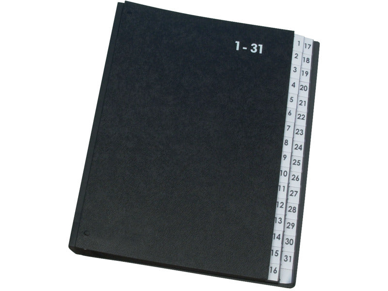 Libro monitore Q-Connect 270x340 mm nero 1-31