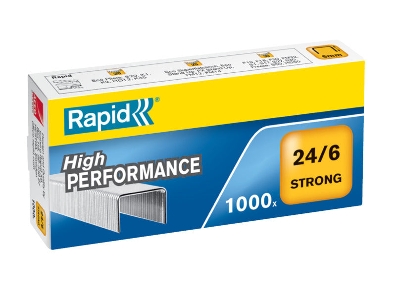 Punti metallici conf. 10x1000 Rapid 24/6 Strong