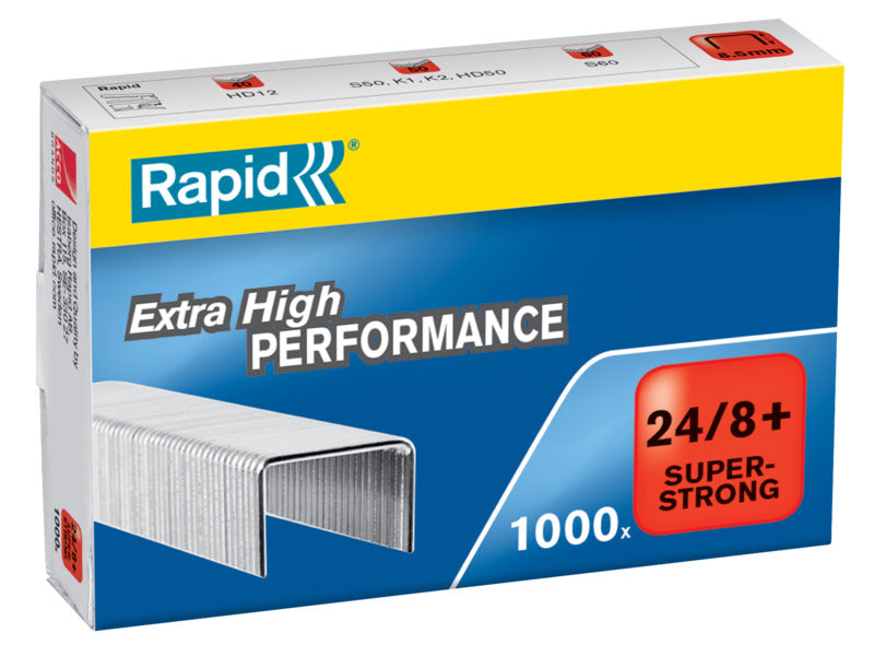 Punti metallici Rapid Super Strong 24/8+ conf. da 1000