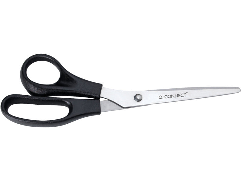 Forbici per mancini Q-Connect nero 21 cm E- IA