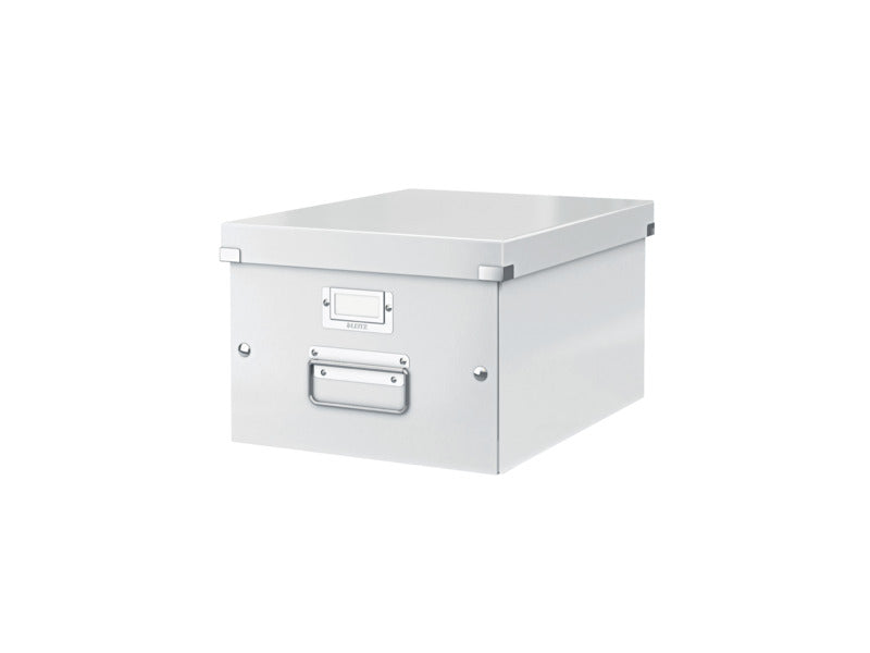 Scatola per archiviazione universale ''M'' Leitz CLICK & STORE bianco metallizzato 28,1x20x37 cm