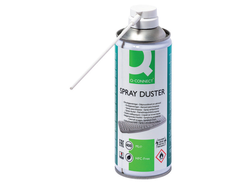 Bomboletta di aria compressa Q-Connect utilizzabile in verticale priva di HFC 400 ml