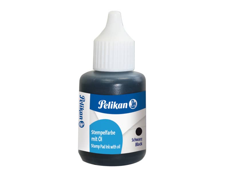 Inchiostro per timbri con olio Pelikan flacone 30 ml nero