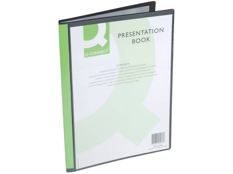 Portalistino personalizzabile Q-Connect A4 apertura superiore 20 buste