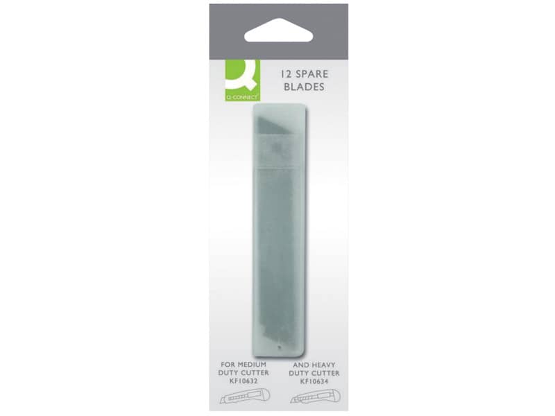 Lame di ricambio per cutter Q-Connect 18 mm confezione da 12 pezzi