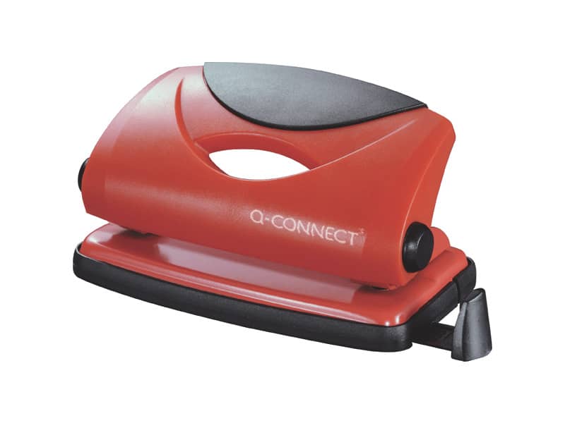 Perforatore a due fori Q-Connect rosso 10 fogli