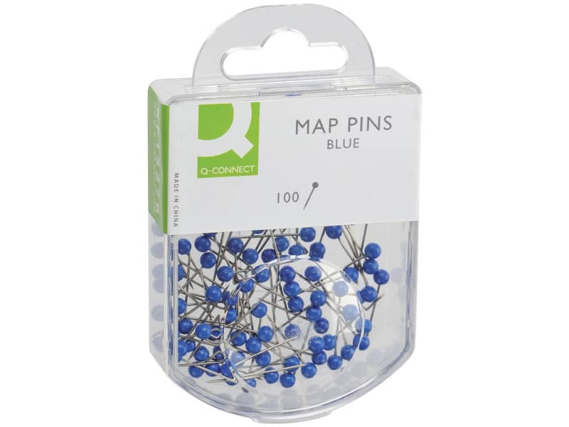 Spilli cartografici Q-Connect 15 mm blu conf. da 100