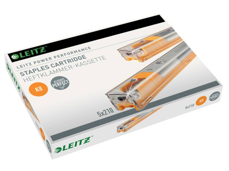 Punti metallici per mod. 5551 K8 fino a 40 fogli Leitz K8 - 26/8 5 cartucce da 210 punti