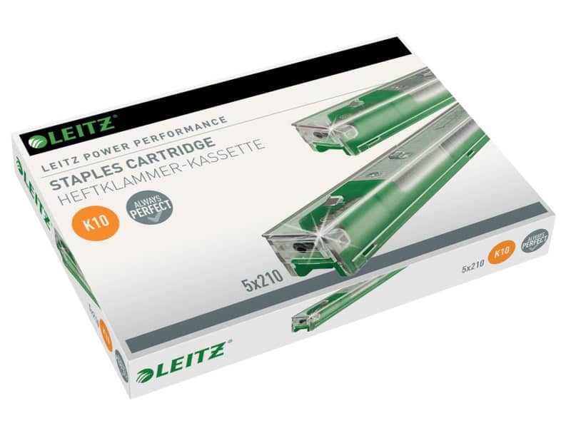 Punti metallici per mod. 5551 K10 fino a 55 fogli Leitz K10 - 26/10 5 cartucce da 210 punti