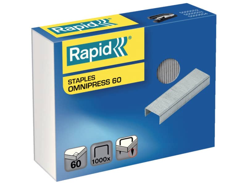 Punti metallici Rapid 26/8+ Omnipress fino a 60 fogli conf. da 1000