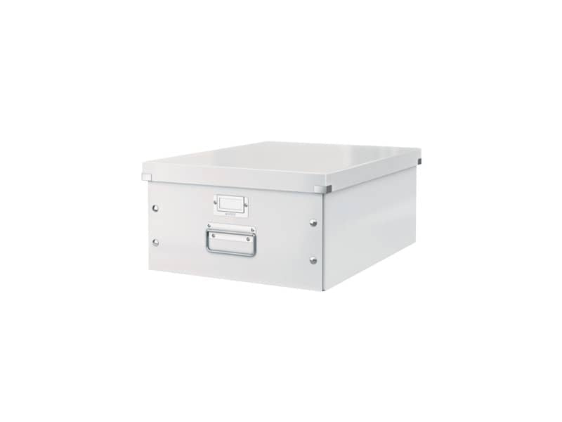 Scatola per archiviazione universale ''L'' Leitz CLICK & STORE bianco metallizzato 36,9x20x48,2 cm