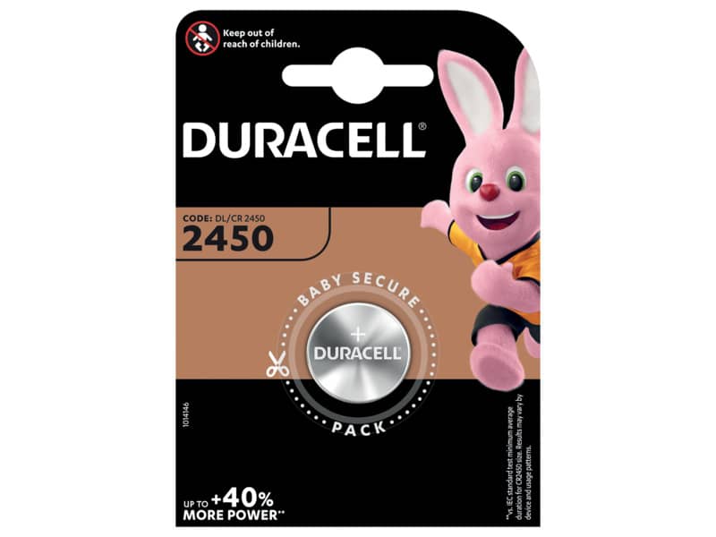 Batterie specialistiche 2450 a bottone al litio da 3V Duracell blister da 1 pila - DU31