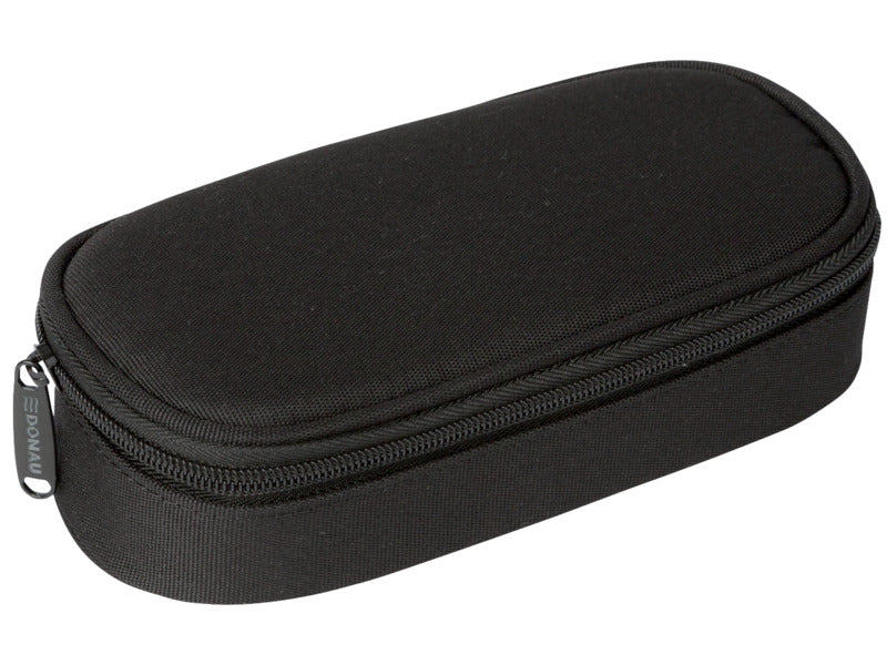 Astuccio ovalino small con cerniera Donau - 21x5,5x10,5 cm nero