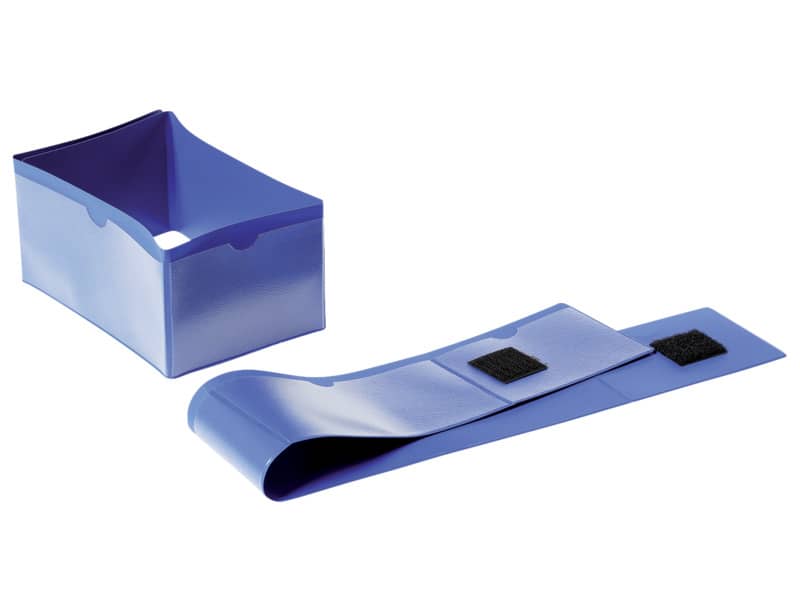 Buste a fascia DURABLE per piede pallet plastica blu scuro 145 x 65 mm conf. 50