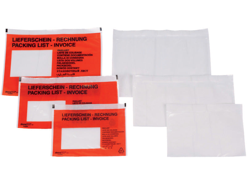 Busta Docufix portadocumenti trasparente senza scritta - 175x110 mm - conf. 250 pz - C6