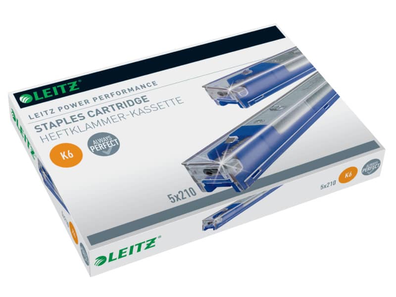 Punti metallici per mod. 5551 K6 fino a 25 fogli Leitz K6 - 26/6 5 cartucce da 210 punti