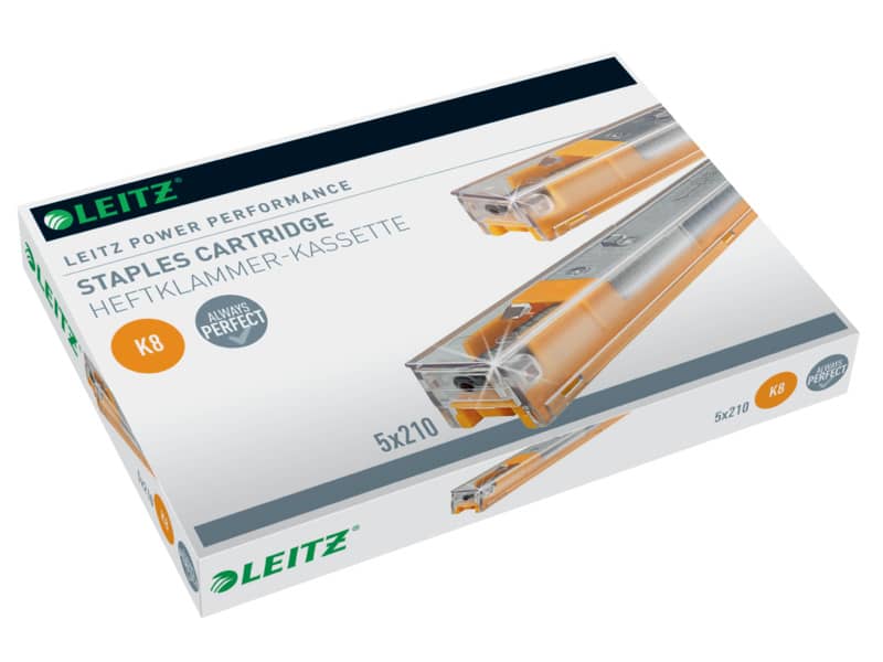 Punti metallici per mod. 5551 K8 fino a 40 fogli Leitz K8 - 26/8 5 cartucce da 210 punti