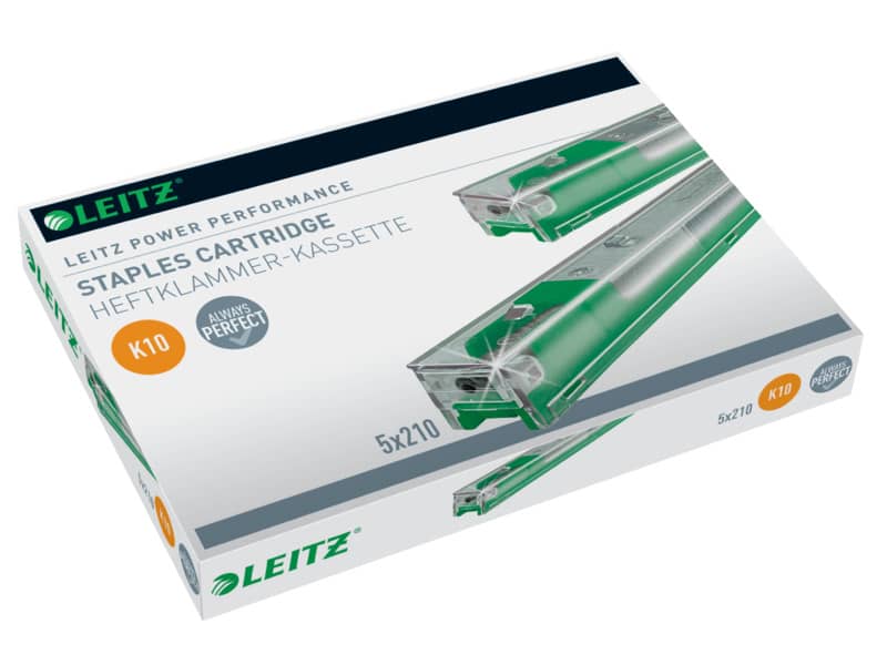 Punti metallici per mod. 5551 K10 fino a 55 fogli Leitz K10 - 26/10 5 cartucce da 210 punti