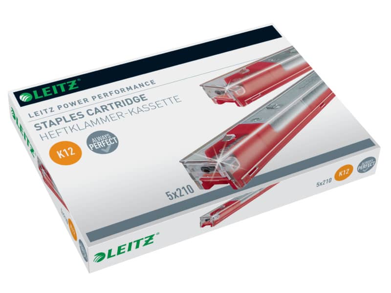 Punti metallici per mod. 5551 K12 fino a 80 fogli Leitz K12 - 26/12 5 cartucce da 210 punti