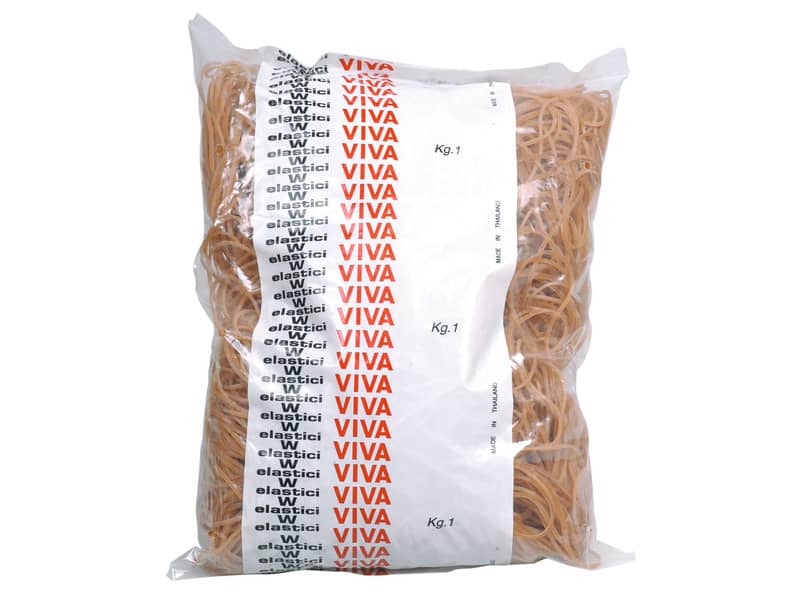 Elastici Viva in busta in gomma naturale ambra 40 mm conf. 1000 gr