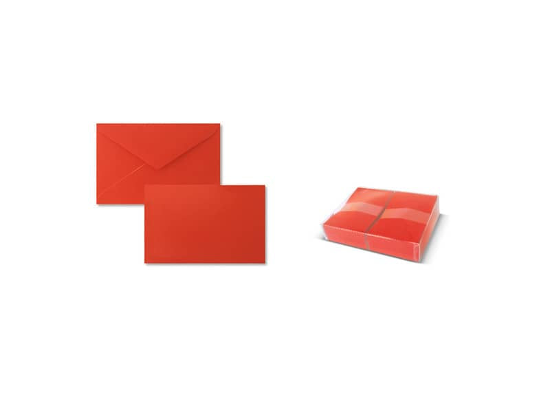 Biglietti con busta Ellebi - Sadoch Dresda ''formato 9'' 9x14 cm rosso Conf. 100 pezzi - 8319R