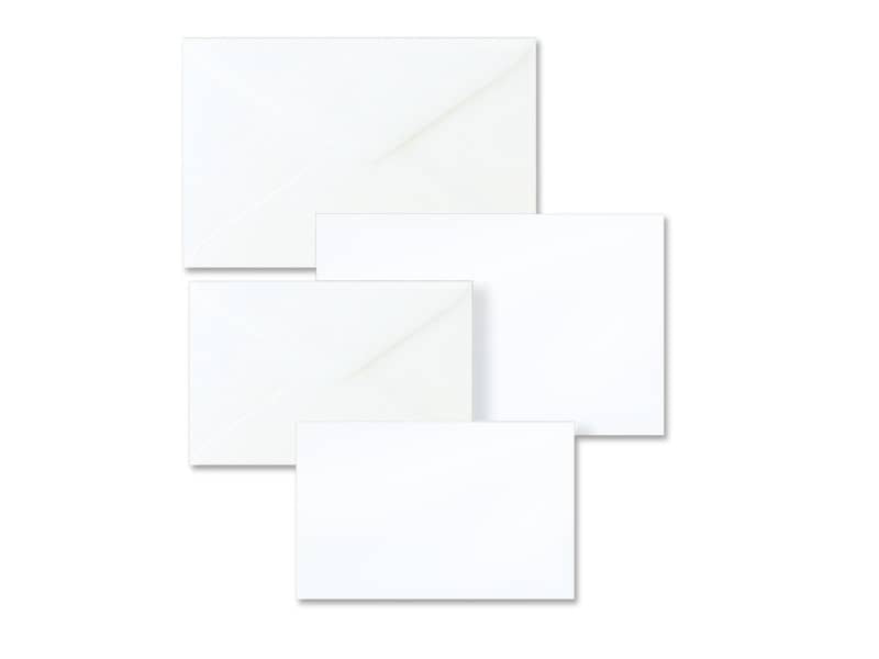 Biglietti con busta Ellebi - Sadoch Dalmazia ''formato 4'' 7,5x11 cm bianco Conf. 100 pezzi - 8304