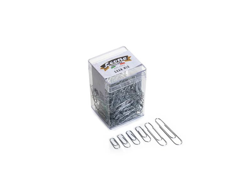 Fermagli Leone filo zincato ritrafilato Gran Mix misure assortite zinco brillante barattolo da 125 g FZB125GMIX
