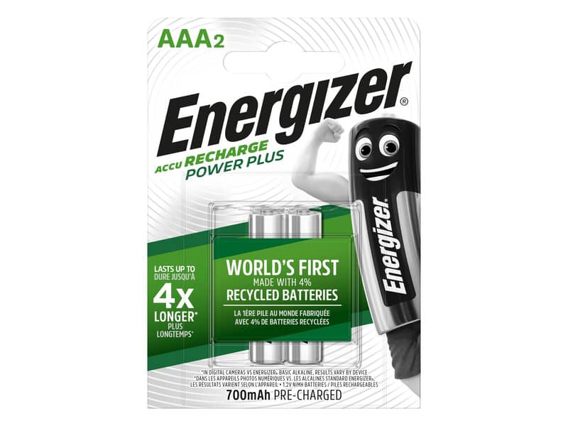 Batterie ricaricabili ENERGIZER Power Plus AAA - 700 mAh conf. da 2 - E300850200