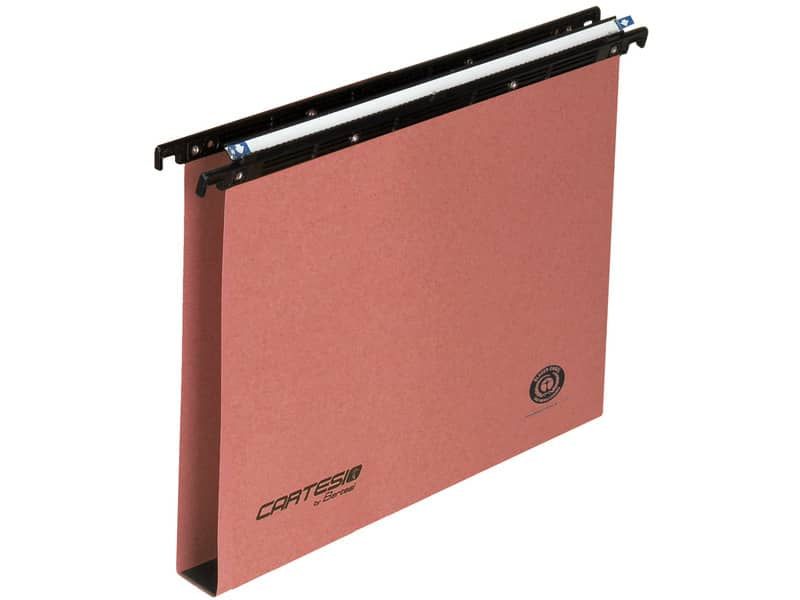 Cartelle sospese per cassetti CARTESIO 33 cm. fondo U3 arancio Conf. 50 pezzi - 100/330 3-B2