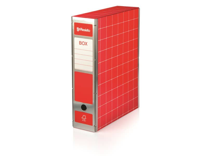 Scatola con cerniera in metallo Box 4 - apertura totale Brefiocart 37,5x29,5 cm dorso 9 cm rosso - .RO