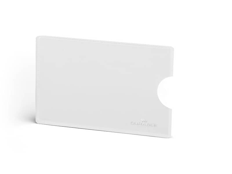 Tasca porta carte di credito DURABLE RFID SECURE CONFEZIONE RETAIL trasparente 54x86mm conf. 3