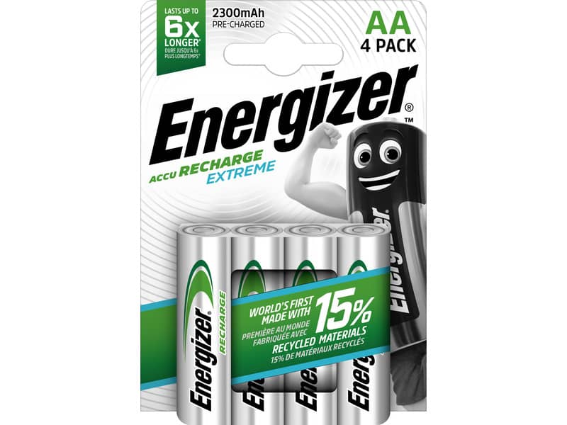 Batterie ricaricabili ENERGIZER Extreme AAA - 800 mAh conf. da 4 - E300849400
