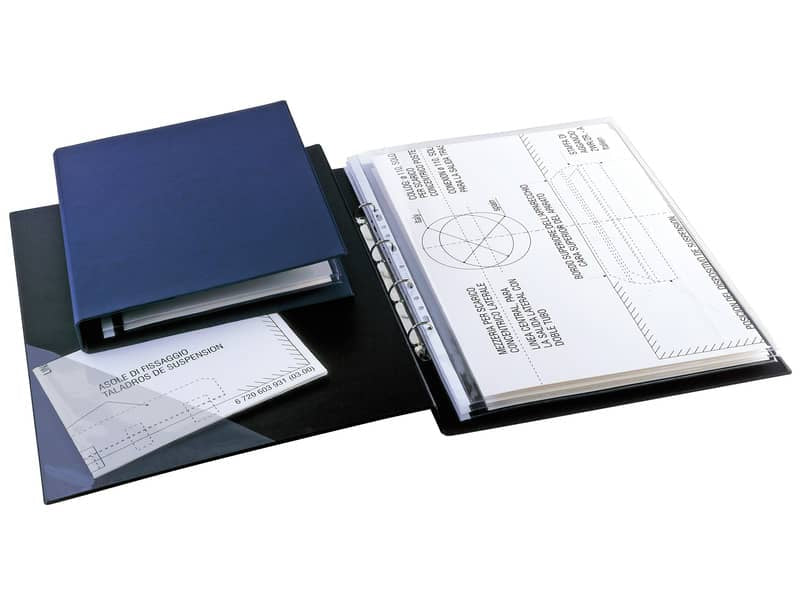 Raccoglitore Sei Rota Sanremo 2000 - 4 anelli D Ø 25 mm - 23x33 cm dorso 4 cm blu 30–50 cm