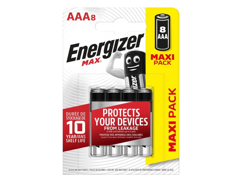 Batterie ENERGIZER Max AAA conf. da 8 - E300835800