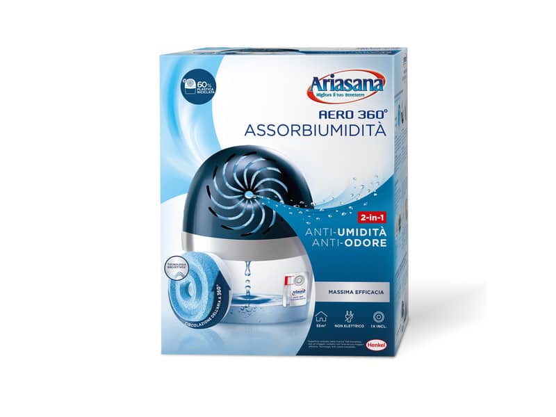 Assorbiumidità Ariasana Kit Aero 360° - ricaricabile Blu