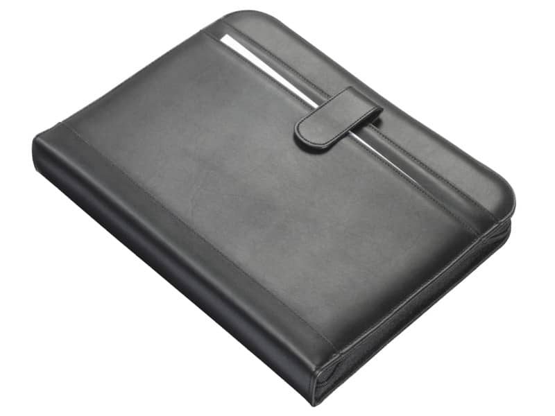 Cartella portadocumenti con anelli Alassio RICCIONE in similpelle 28,5x4,5x35,7 cm A4 nero