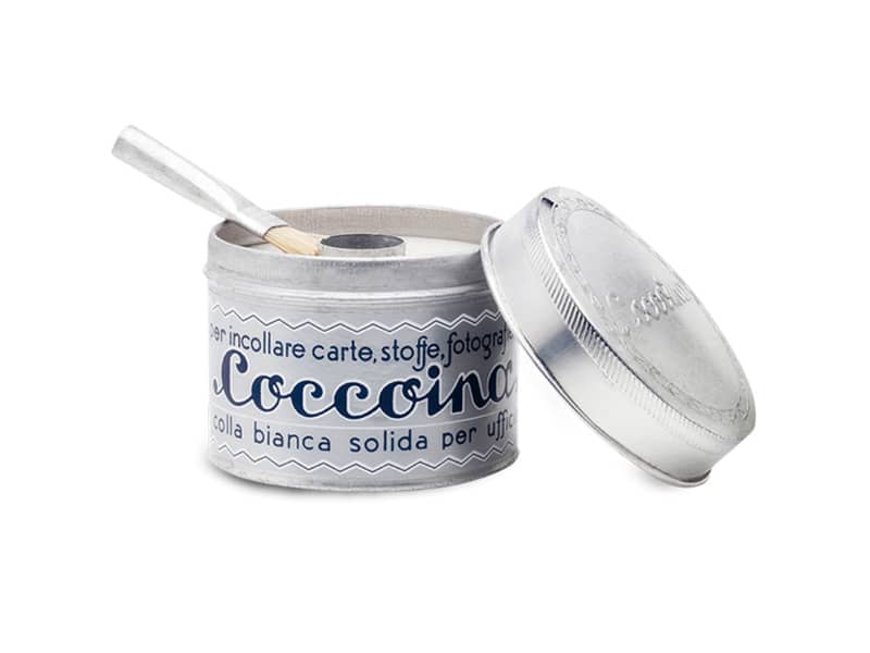 Barattolo in alluminio di colla Coccoina 125 g con pennello