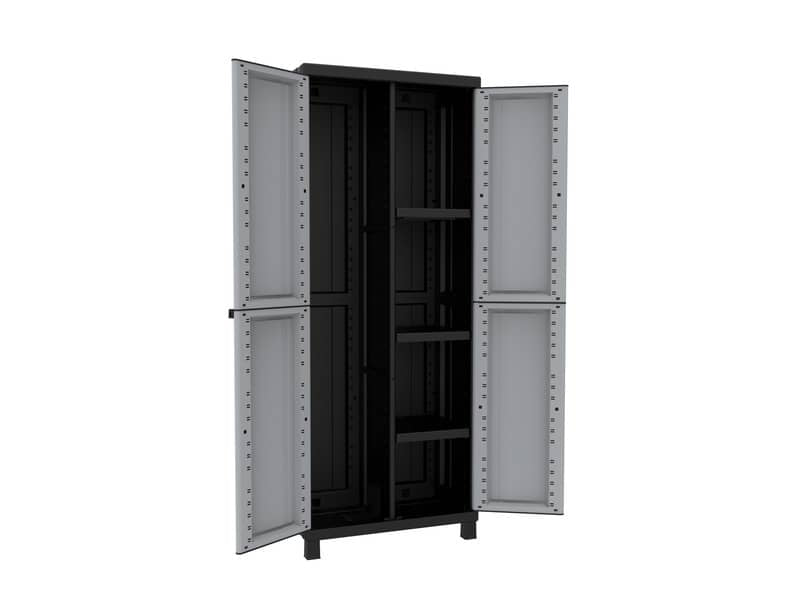 Armadietto a due ante TERRY Twist Black 3680 grigio/nero 68x39x170 cm