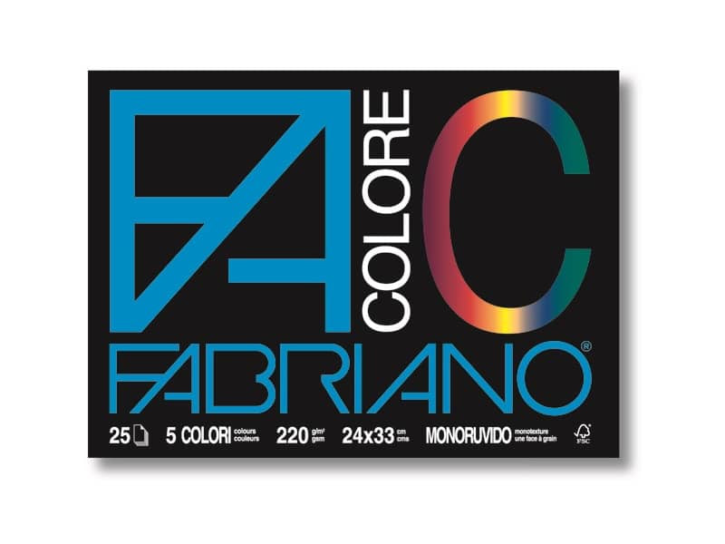 Album da disegno Fabriano FACOLORE 33x48 cm 220 g/m² 25 ff - 5 colori