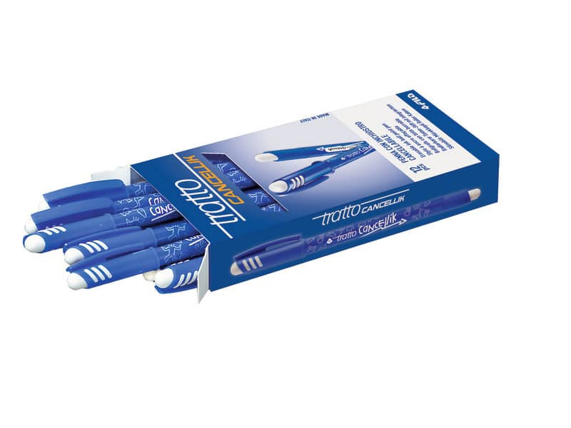 Penna a sfera cancellabile TRATTO Cancellik 1 mm blu F826101