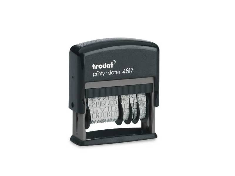 Timbro polinome - datario Trodat PRINTY 4817 in plastica nero
