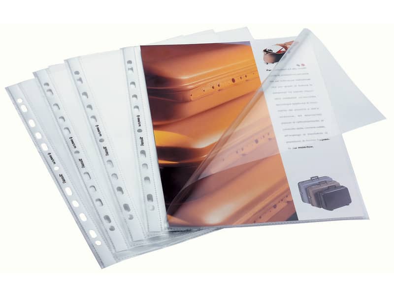Buste trasp. a foratura universale FAVORIT aperte liscia superior 22x30 cm conf. da 50