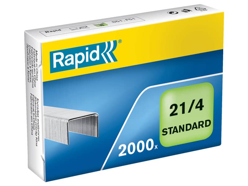Punti metallici Rapid Standard 21/4 conf. da 2000