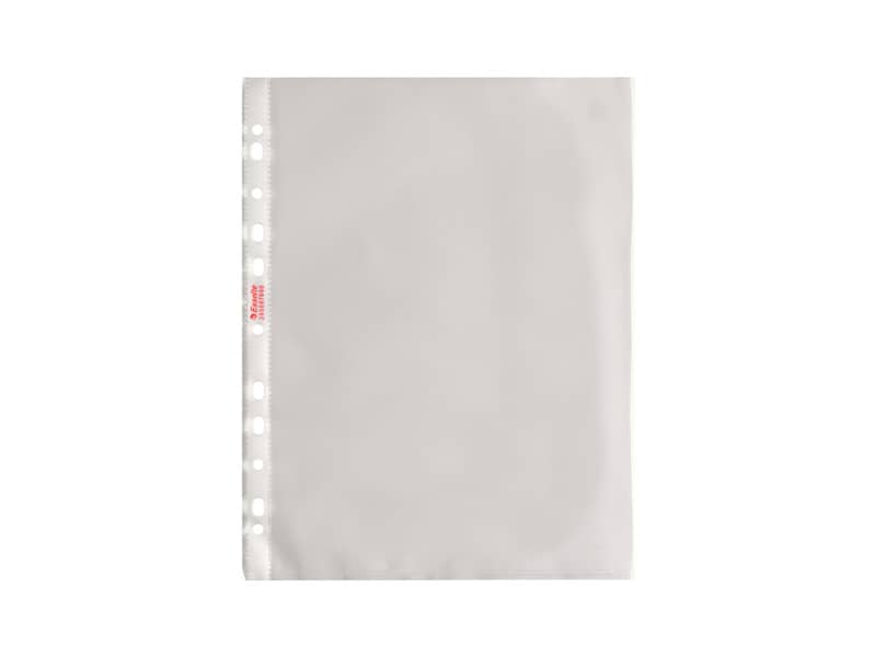 Buste a perforazione universale goffrate Esselte DELUXE 22x30 cm trasparente antiriflesso conf.100