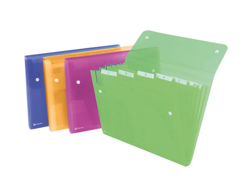 Archiviatore a soffietto Rexel Ice 6 tasche A4 assortiti