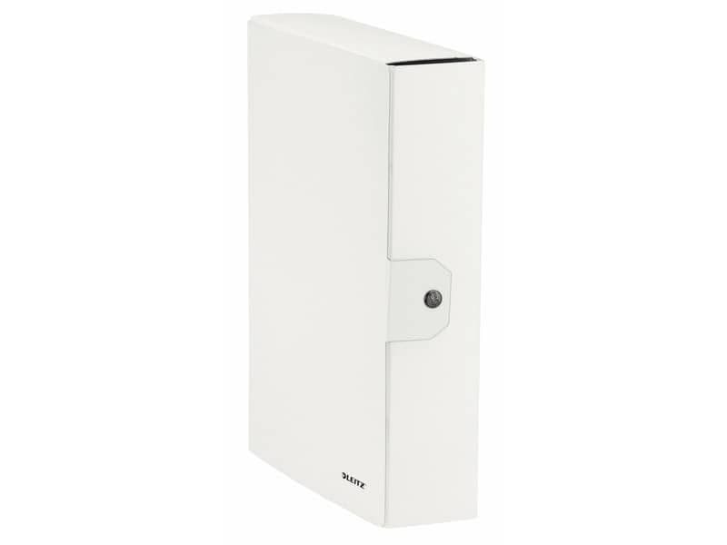 Scatola portaprogetti Leitz WOW in cartone - dorso 8 cm - formato 25x35 cm bianco metallizzato