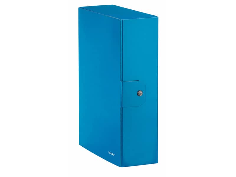 Scatola portaprogetti Leitz WOW in cartone - dorso 10 cm - formato 25x35 cm azzurro metallizzato