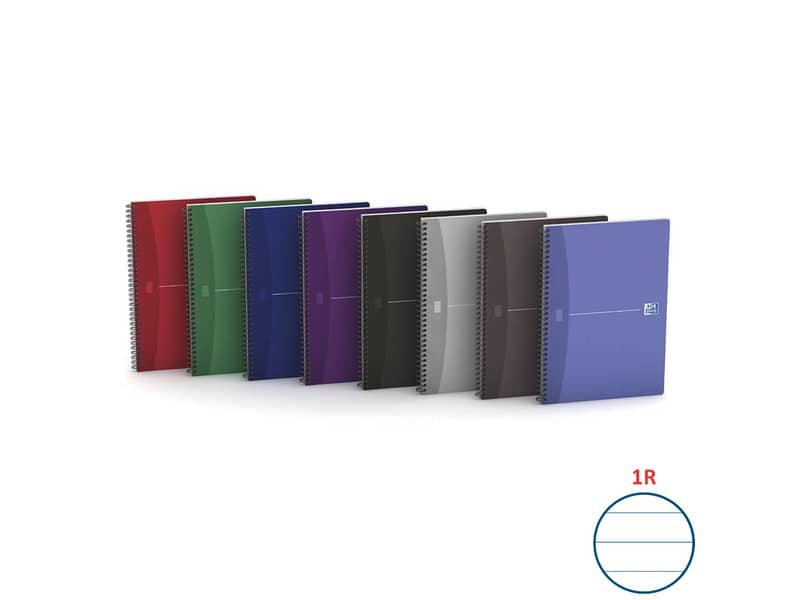 Quaderno spiralato OXFORD Office Essentials Maxi A4 assortiti rigato 7 mm