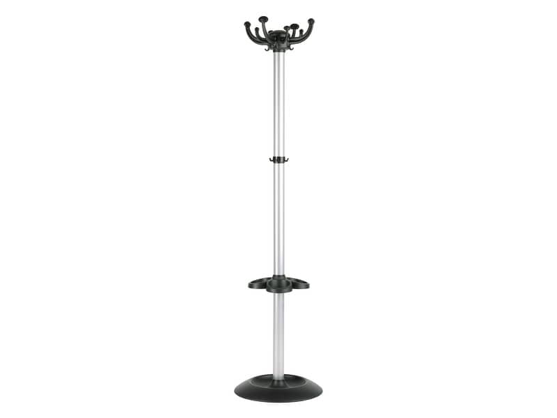 Appendiabiti da terra Unisit Jolly con portaombrelli h. 176 cm - 8 ganci grigio- APUJOLG